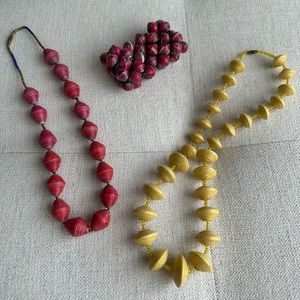 Bundle of Colorful African Necklaces and Bracelet